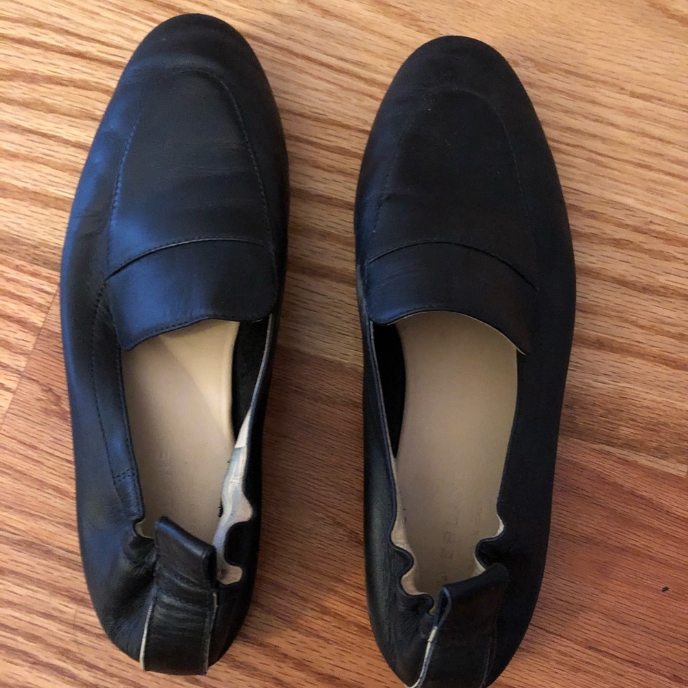 Black Everlane slip on loafers